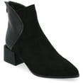 thumbnail image 1 of Journee Womens Consuello Two Tone Pointed Toe Booties, Widths Available, 1 of 10