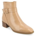thumbnail image 1 of Journee Womens Elley Stacked Block Heel Square Toe Booties, 1 of 10