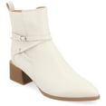 thumbnail image 1 of Journee Womens Estelle Stacked Heel Pointed Toe Booties, Widths Available, 1 of 10
