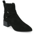 thumbnail image 1 of Journee Womens Estelle Stacked Heel Pointed Toe Booties, Widths Available, 1 of 10