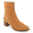 thumbnail image 1 of Journee Womens Hayven Stacked Block Heel Almond Toe Booties, Widths Available, 1 of 10