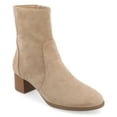 thumbnail image 1 of Journee Womens Hayven Stacked Block Heel Almond Toe Booties, Widths Available, 1 of 10