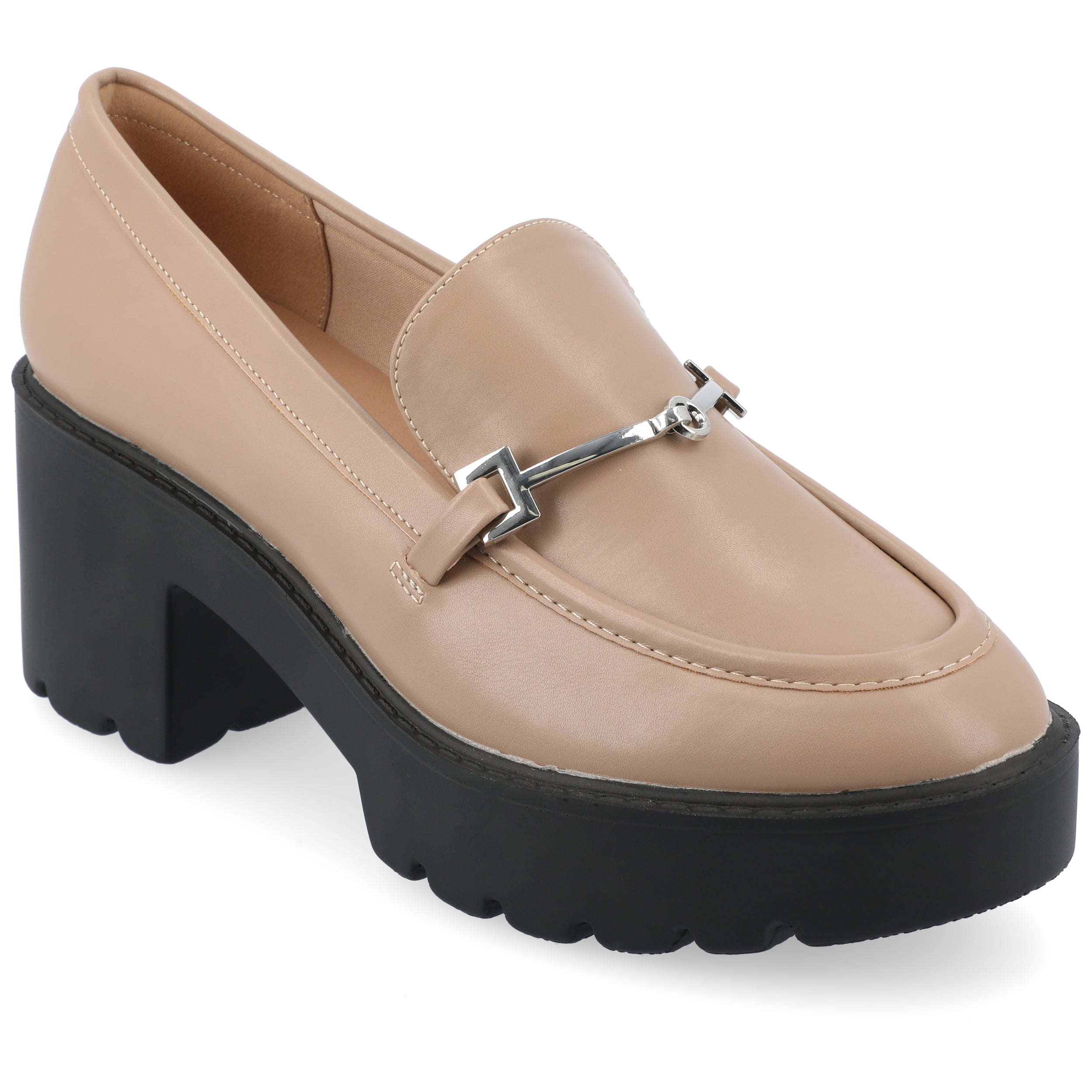 Journee Womens Kezziah Loafer Style Lug Outsole Platform Pumps, Widths Available