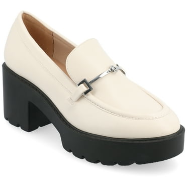 Journee Womens Kezziah Loafer Style Lug Outsole Platform Pumps, Widths Available