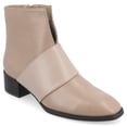 thumbnail image 1 of Journee Womens Kyler Two Tone Square Toe Booties, 1 of 9