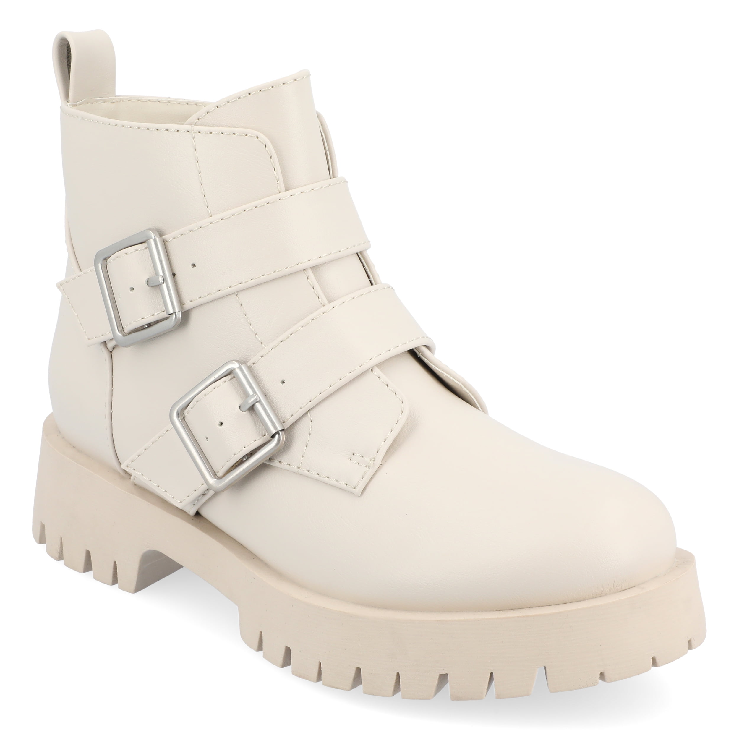 Journee Womens Maebry Treaded Outsole Round Toe Booties