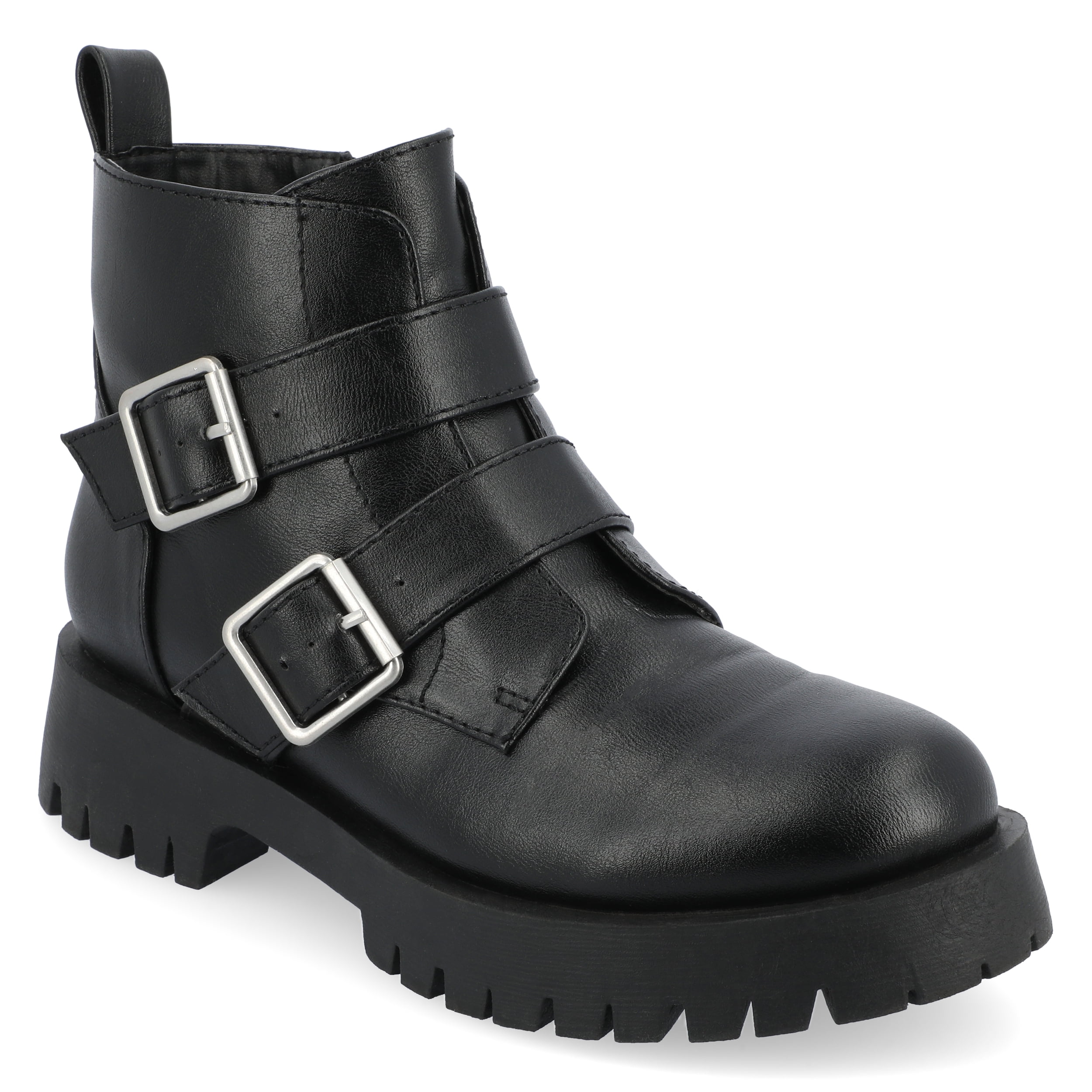 Journee Womens Maebry Treaded Outsole Round Toe Booties