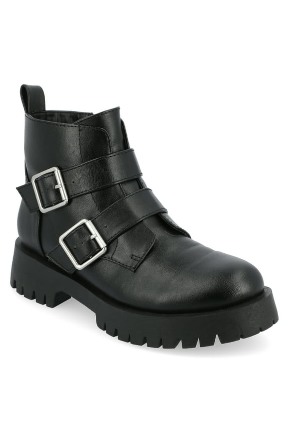 Womens Maebry Treaded Outsole Round Toe Booties