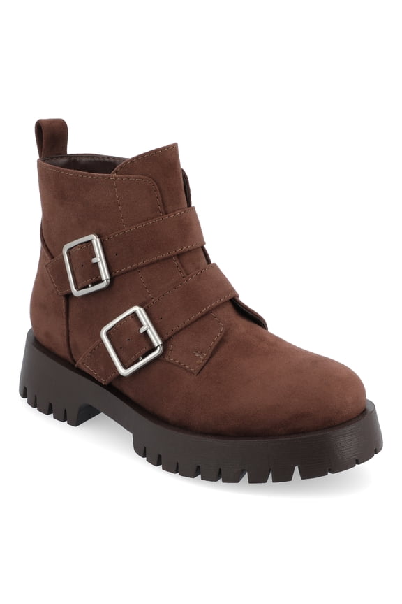 Womens Maebry Treaded Outsole Round Toe Booties
