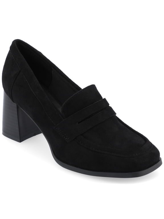 Womens Malleah Loafer Style Stacked Heel Pumps, Widths Available