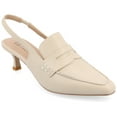 thumbnail image 1 of Journee Womens Amory Kitten Heel Sling Back Loafer Style Pumps, Widths Available, 1 of 9
