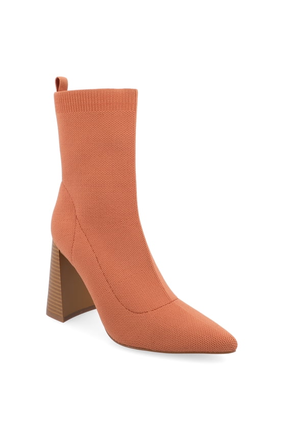 Womens Noralinn Tapered Stacked Block Heel Knit Booties, Widths Available
