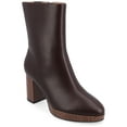 thumbnail image 1 of Journee Womens Romer Platform Almond Toe Booties, Widths Available, 1 of 10