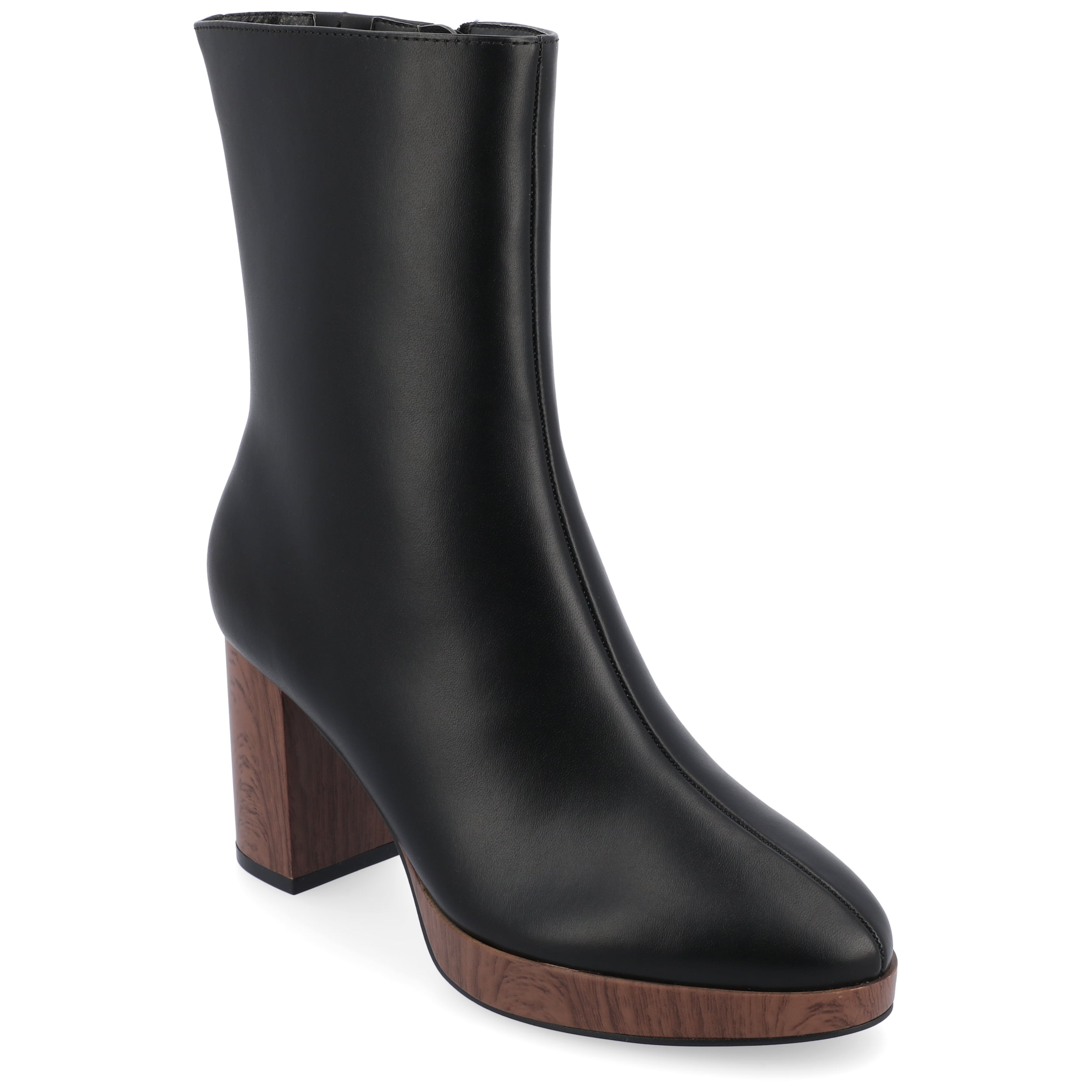 Journee Womens Romer Platform Almond Toe Booties, Widths Available