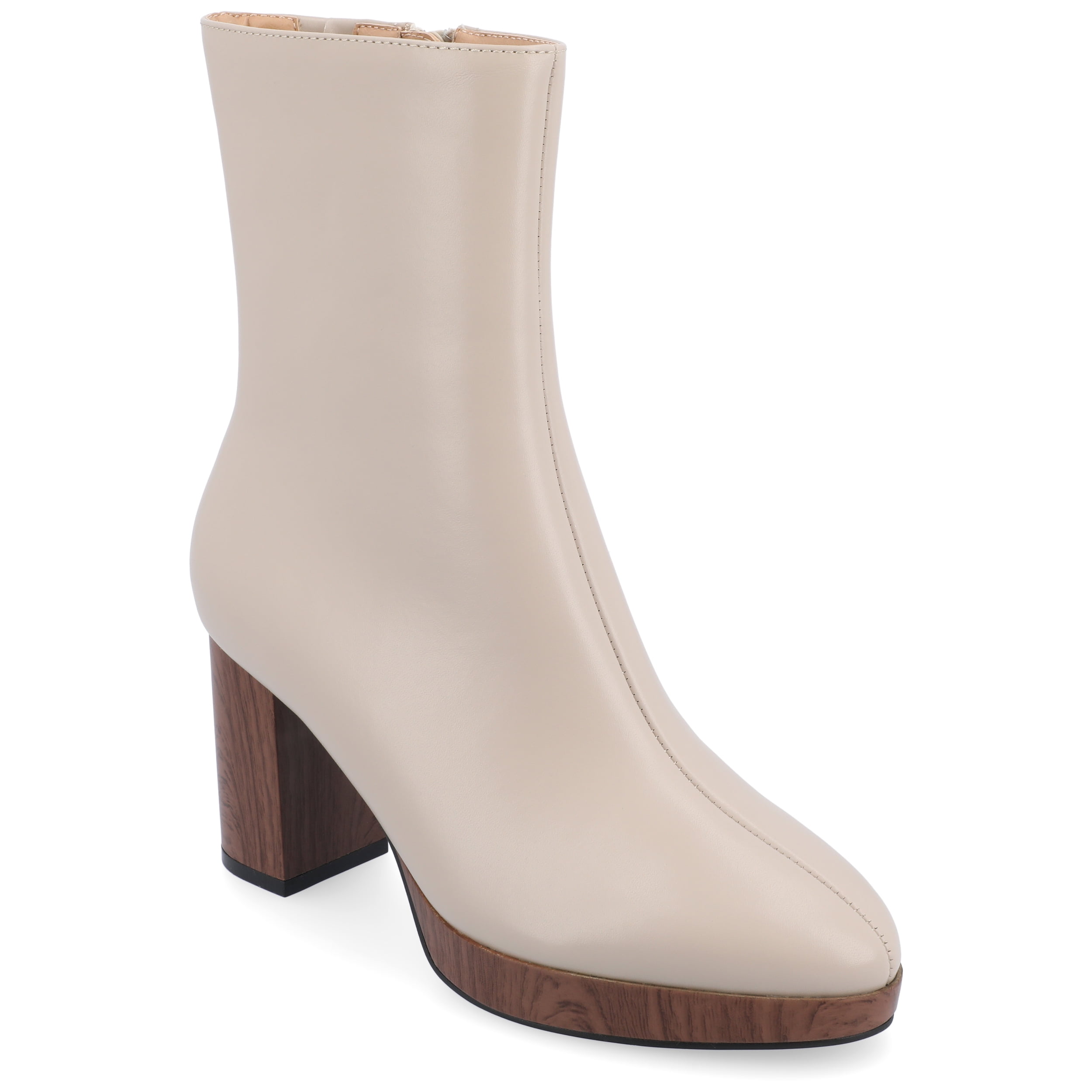 Journee Womens Romer Platform Almond Toe Booties, Widths Available