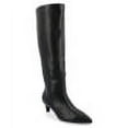 thumbnail image 1 of Journee Womens Tullip Tru Comfort Foam Wide Width Wide Calf Kitten Heel Pointed Toe Boots, 1 of 9