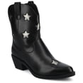 thumbnail image 1 of Journee Womens Underwood Western Star Detail Pointed Toe Cuban Heel Casual Comfort Ankle Booties, Widths Available, 1 of 9