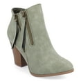 thumbnail image 1 of Journee Womens Vally Inside Zip Stacked Heel Booties, Widths Available, 1 of 10