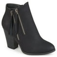 thumbnail image 1 of Journee Womens Vally Inside Zip Stacked Heel Booties, Widths Available, 1 of 10