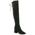 thumbnail image 1 of Journee Womens Valorie Extra Wide Calf Block Heel Over The Knee Boots, 1 of 9