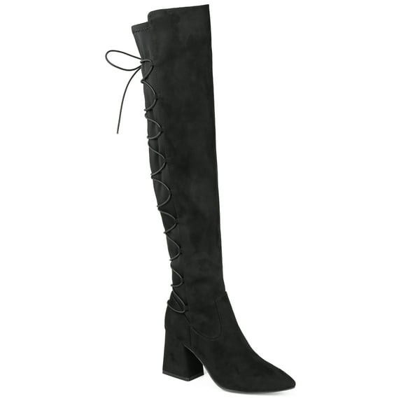 Journee Womens Valorie Extra Wide Calf Block Heel Over The Knee Boots