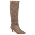 thumbnail image 1 of Journee Womens Vellia Extra Wide Calf Kitten Heel Knee High Boots, 1 of 9