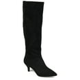 thumbnail image 1 of Journee Womens Vellia Wide Calf Kitten Heel Knee High Boots, 1 of 9
