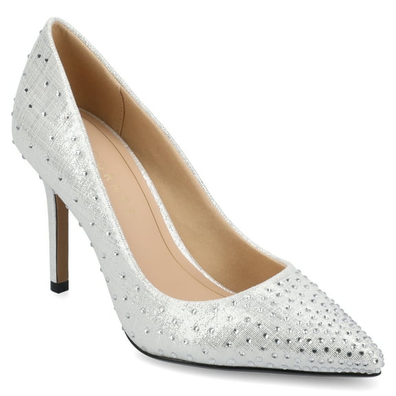 Journee Womens Venus Stiletto Heel Pointed Toe Comfort Dress Pumps