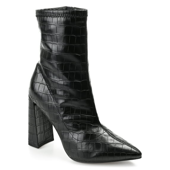Journee Womens Veralee Inside Zip Block Heel Booties