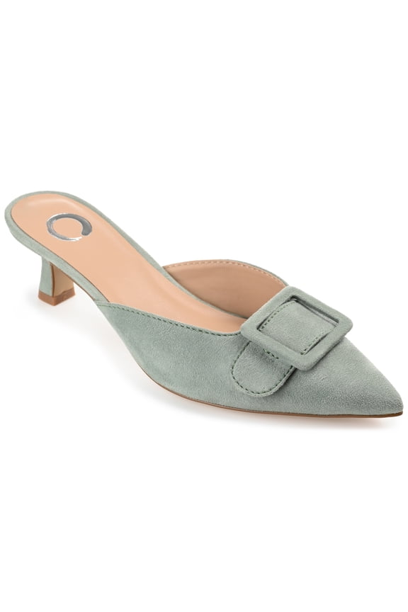 Womens Vianna Kitten Heel Mules Pointed Toe Pumps, Widths Available