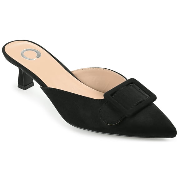 Journee Womens Vianna Kitten Heel Mules Pointed Toe Pumps, Widths Available