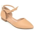 thumbnail image 1 of Journee Womens Vielo Ballet Almond Toe Buckle Flats, Widths Available, 1 of 10
