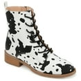 thumbnail image 1 of Journee Womens Vienna Block Heel Combat Booties, Widths Available, 1 of 9