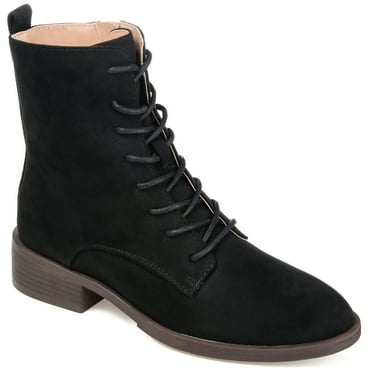 Journee Womens Vienna Block Heel Combat Booties