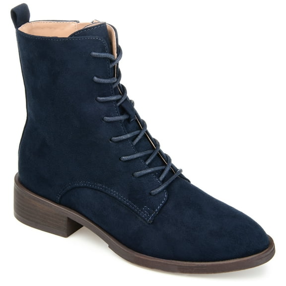 Journee Womens Vienna Block Heel Combat Booties