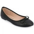 thumbnail image 1 of Journee Womens Vika Slip On Round Toe Ballet Dress Flats, Widths Available, 1 of 10