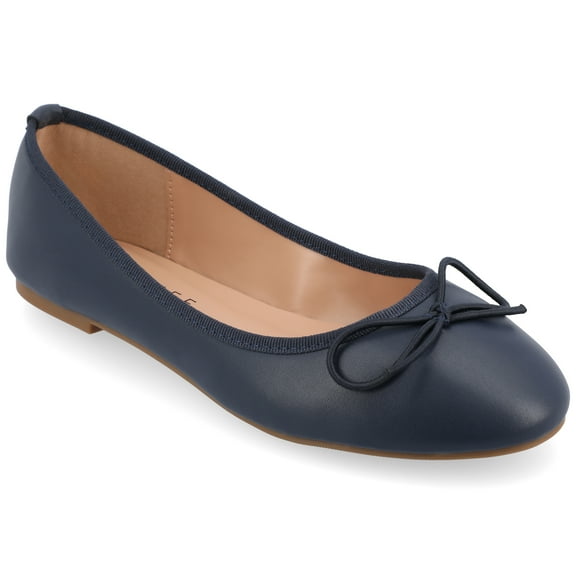 Journee Womens Vika Slip On Round Toe Ballet Dress Flats, Widths Available