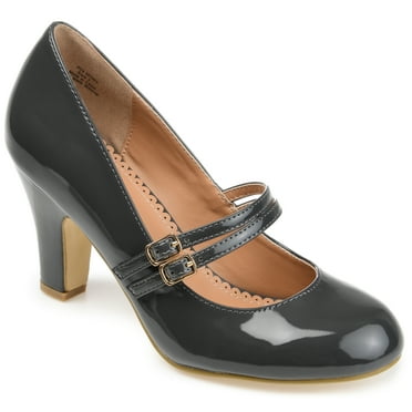 Journee Womens Wendy-09-1 Round Toe High Block Heel Pumps