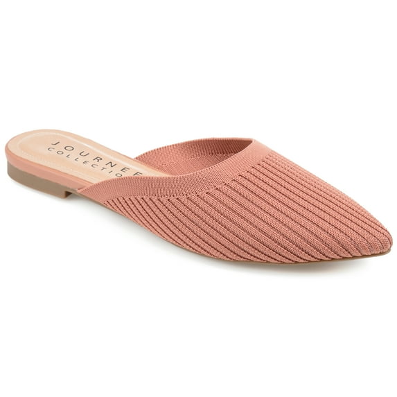Journee Womens Aniee Slip On Almond Toe Mule Flats, Widths Available