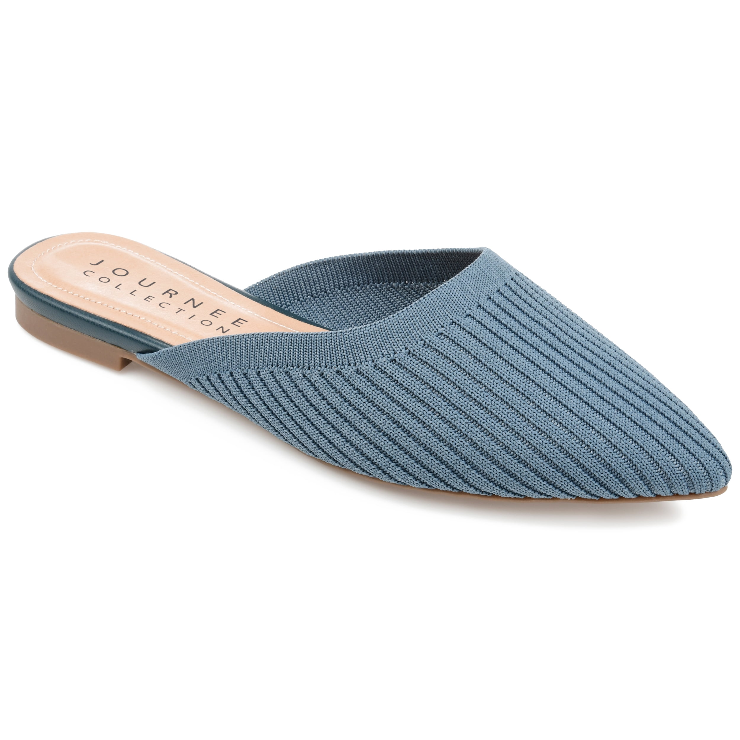 Journee Womens Aniee Slip On Almond Toe Mule Flats, Widths Available