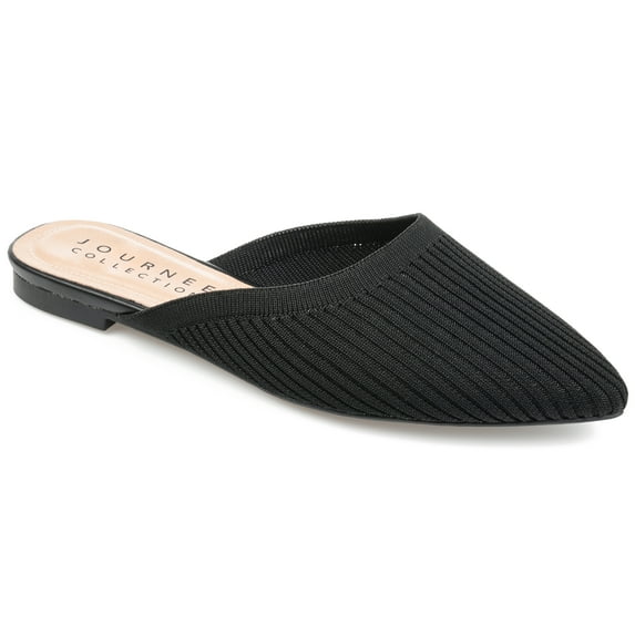 Journee Womens Aniee Slip On Almond Toe Mule Flats, Widths Available