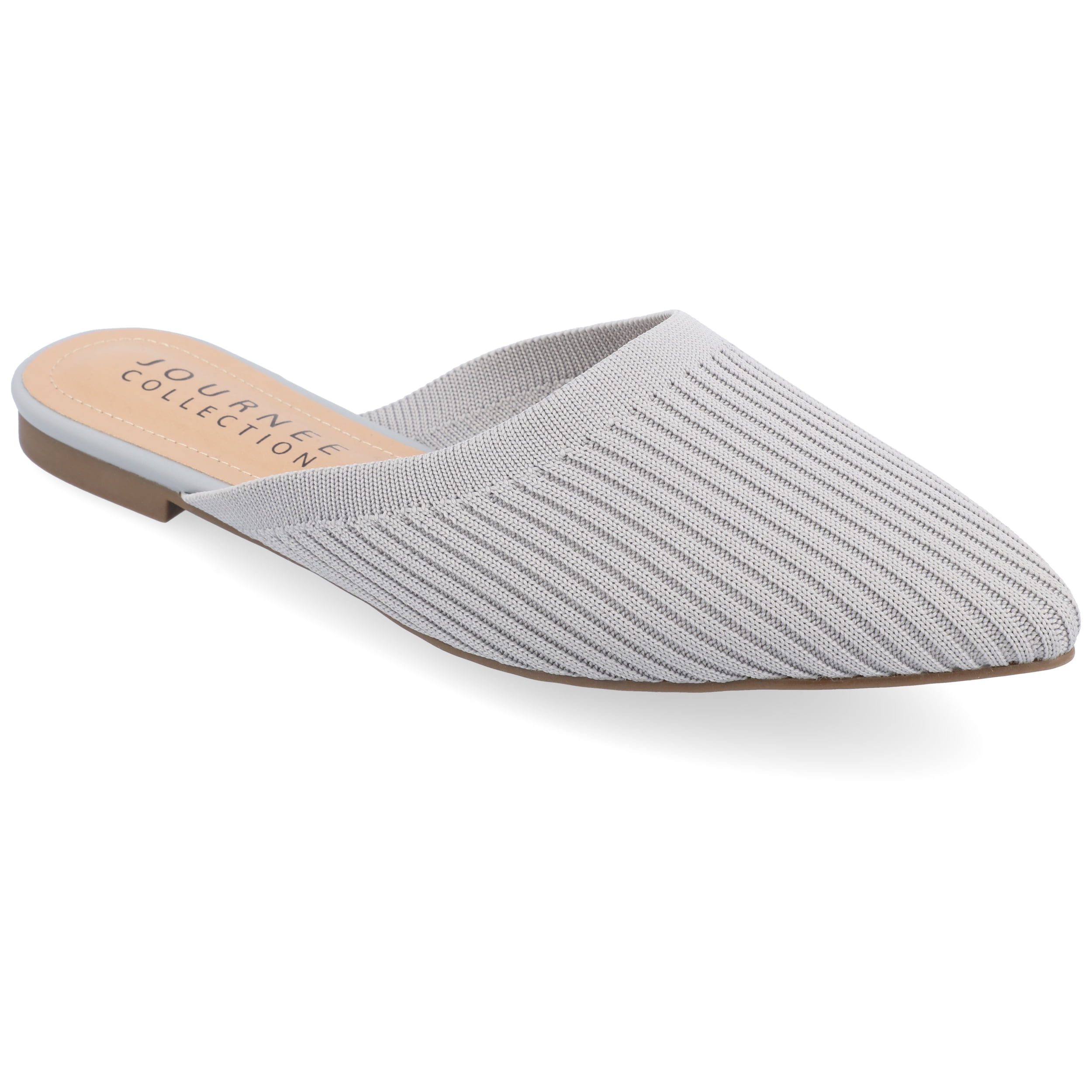 Journee Womens Aniee Slip On Almond Toe Mule Flats, Widths Available
