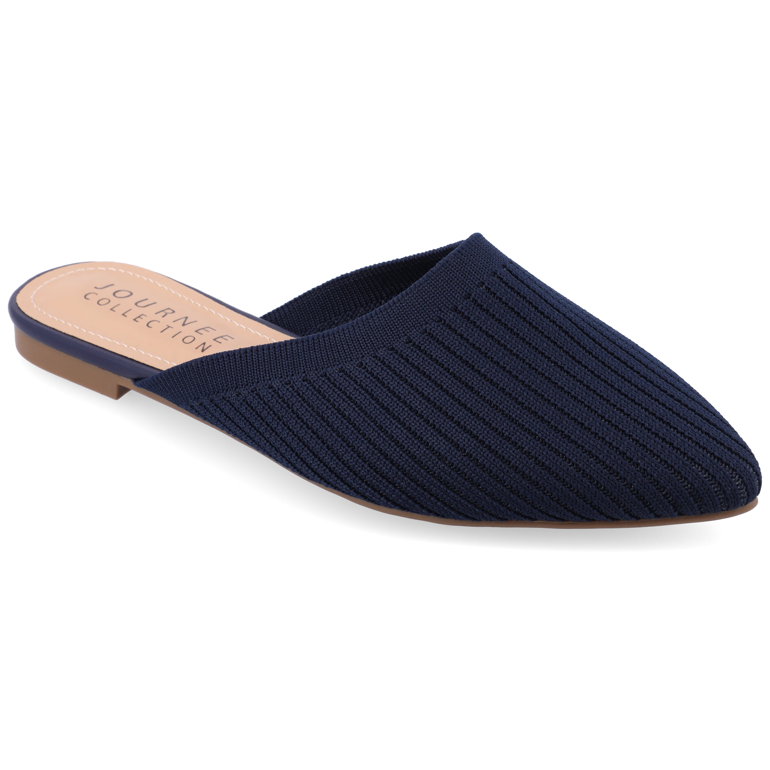 Journee Womens Aniee Slip On Almond Toe Mule Flats, Widths Available
