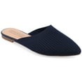 thumbnail image 1 of Journee Womens Aniee Slip On Almond Toe Mule Flats, Widths Available, 1 of 10