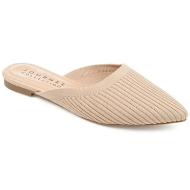 Journee Womens Aniee Slip On Almond Toe Mule Flats, Widths Available