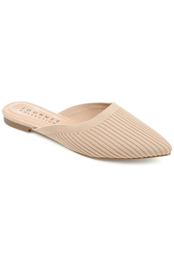 Womens Aniee Slip On Almond Toe Mule Flats, Widths Available