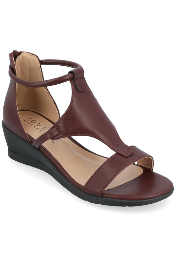 Womens Trayle Wedge Back Heel Zip Sandals, Widths Available