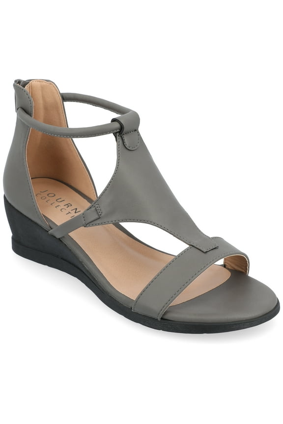Womens Trayle Wedge Back Heel Zip Sandals, Widths Available