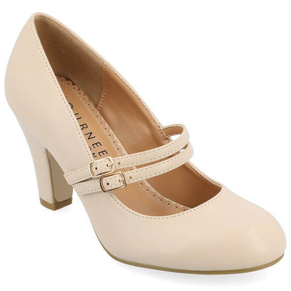 Journee Womens Windy Round Toe Block Heel Mary Jane Pumps, Widths Available
