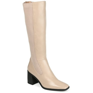 Journee Womens Winny Stacked Heel Knee High Boots